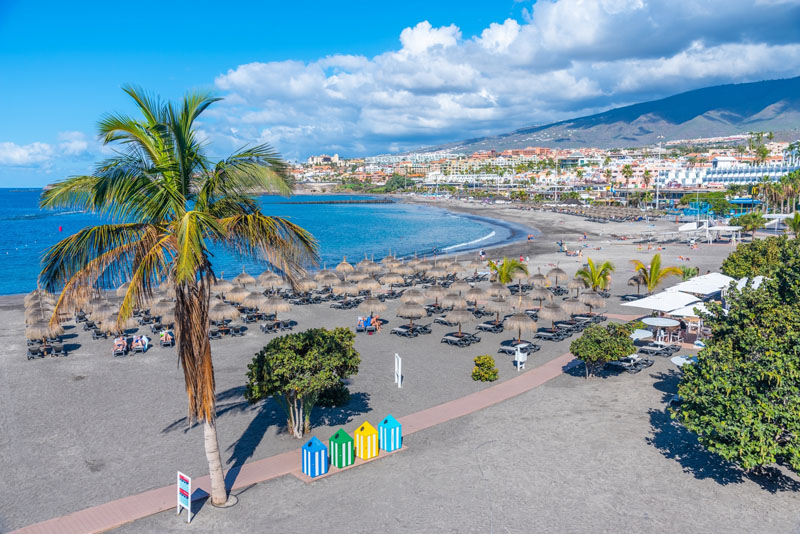 Playa de Fanabe at Tenerife, Canary islands, Spain.